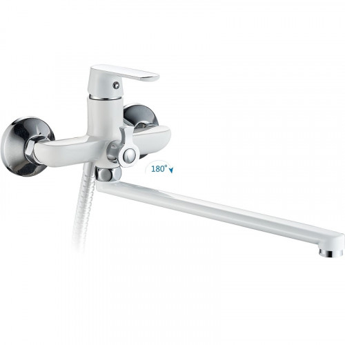 Смеситель для ванны Haiba HB22804 универсальный Белый на стену