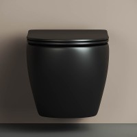 Унитаз Ceramicanova Metropol CN4002MB подвесной Черный с сиденьем Микролифт фарфор подвесной