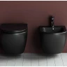 Унитаз Ceramicanova Metropol CN4002MB подвесной Черный с сиденьем Микролифт фарфор подвесной