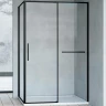 Душевой уголок Vincea Slim Soft 130x90 VSR-1SS9013CLB профиль Черный стекло прозрачное