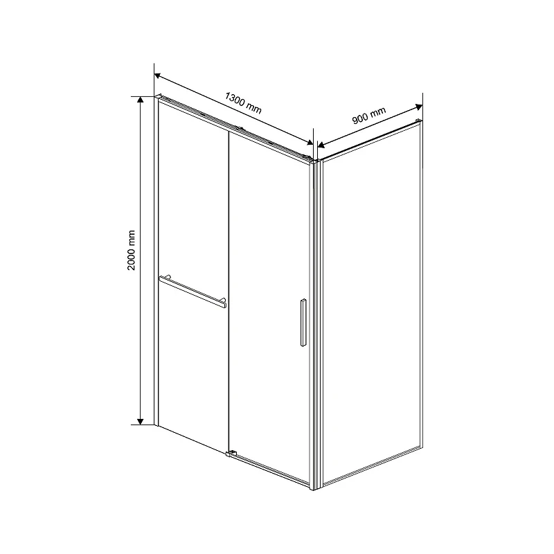 Душевой уголок Vincea Slim Soft 130x90 VSR-1SS9013CLB профиль Черный стекло прозрачное