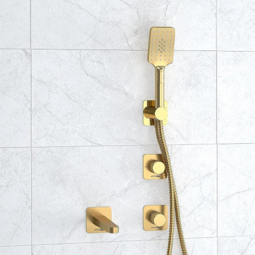 Смеситель для ванны WasserKRAFT Schunter A8251.306.308.285.194.201 Золото матовое