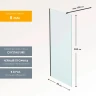 Душевая перегородка Reflection Walk in 90 RX20090CBL-14 профиль Черный матовый стекло прозрачное