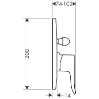 Смеситель для душа Hansgrohe Metris 31484000 Хром