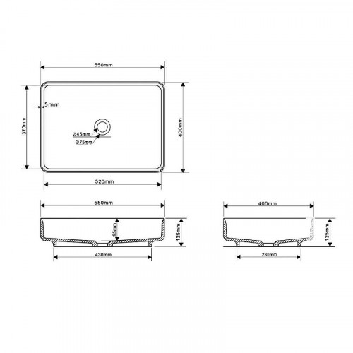 Раковина-чаша Abber Stein 55  AS2629 цвет Белый матовый