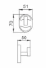 Крючок Frap F19 F1905-1 Хром