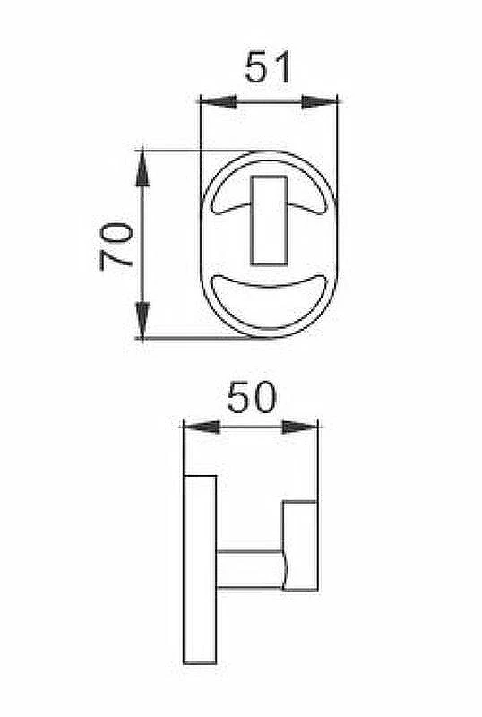 Крючок Frap F19 F1905-1 Хром