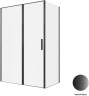 Душевой уголок Allen Brau Priority 140x80 3.31036.BBA+3.31042.BBA цвет профиля Черный браш стекло прозрачное