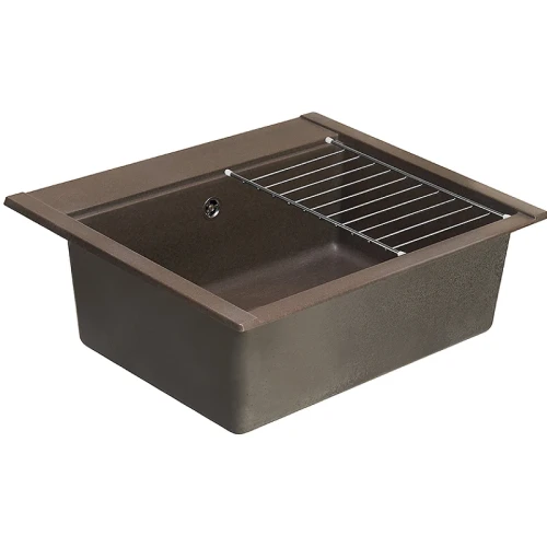 Кухонная мойка Aquaton Делия 60 1A715232LD280 Кофе искусственный камень (литьевой мрамор) встраиваемый
