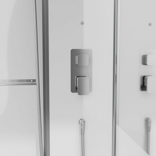 Душевая кабина Black&amp;White Galaxy G8891 100х100 889100 с паром без гидромассажа