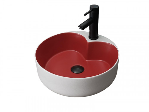 Раковина Gid Esfera 40 N9013LS 52237 цвет Красный матовый Белый графит