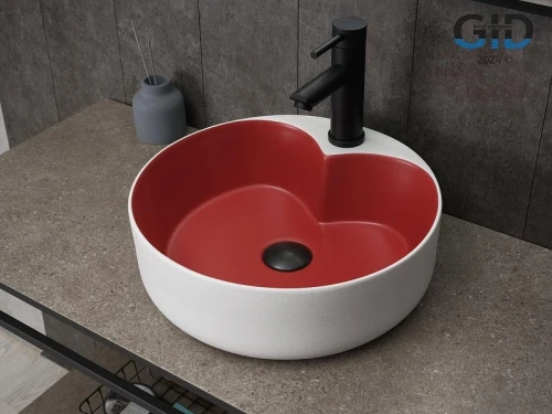 Раковина Gid Esfera 40 N9013LS 52237 цвет Красный матовый Белый графит