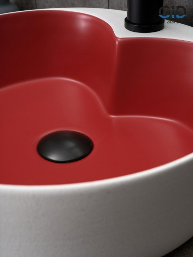 Раковина Gid Esfera 40 N9013LS 52237 цвет Красный матовый Белый графит