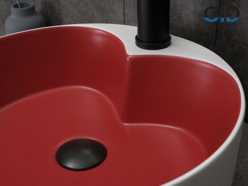Раковина Gid Esfera 40 N9013LS 52237 цвет Красный матовый Белый графит