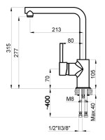 Смеситель для кухни Azario Evans AZ-15294441 Хром латунь