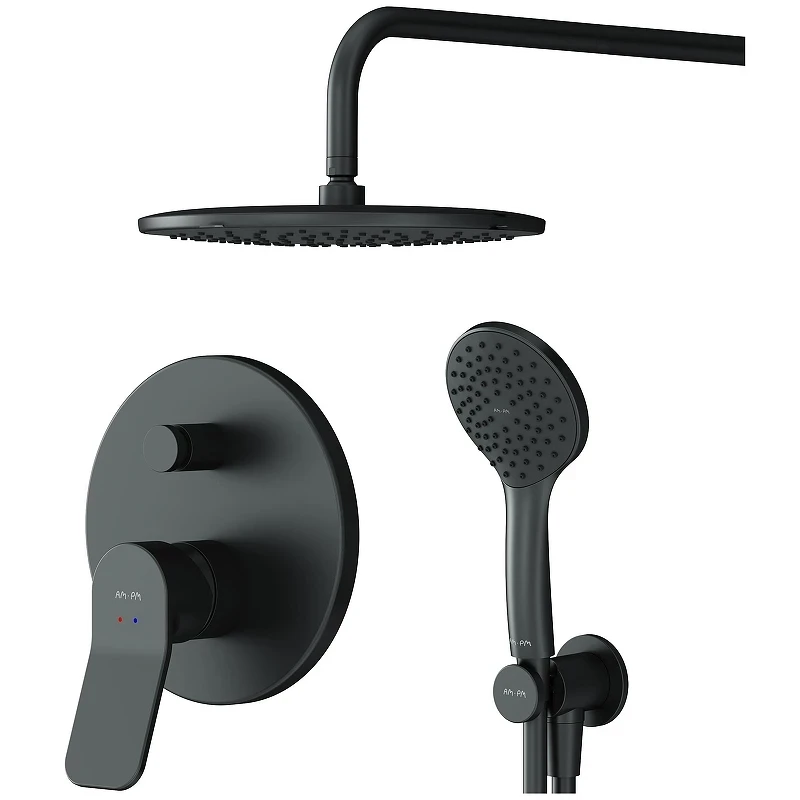 Душевая система AM.PM X-Joy FB85A1RH02 Черная латунь встраиваемый