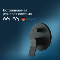 Душевая система AM.PM X-Joy FB85A1RH02 Черная латунь встраиваемый