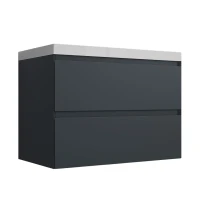 Тумба под раковину Style Line Манхэттен 80 ЛС-00002360 подвесная цвет Графит