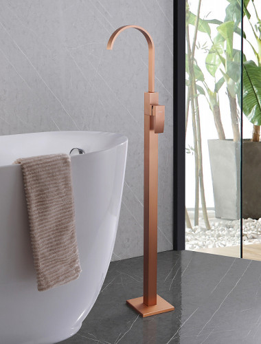 Смеситель для раковины Abber Wasserfall AF8640MRG Розовое золото матовое латунь на пол