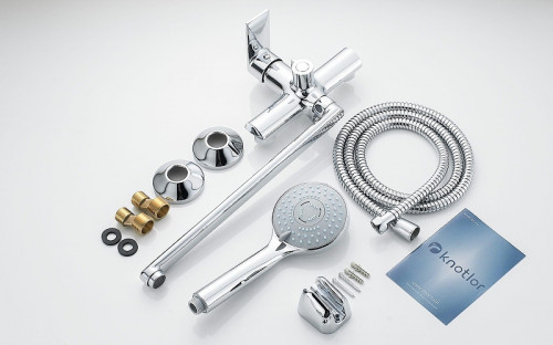 Смеситель для ванны Knotlor Ergofit KN-33 универсальный цвет Хром