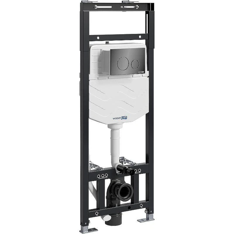 Инсталляция WasserKRAFT Alme 15TLT.010.ME.PB02 для унитаза с клавишей смыва Черный глянец