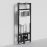 Инсталляция WasserKRAFT Alme 15TLT.010.ME.PB02 для унитаза с клавишей смыва Черный глянец