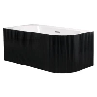 Акриловая ванна Azario Lago Blanco Black 170х75 L AZ-6724-1CLB 17075 цвет Черный матовый Белый глянец