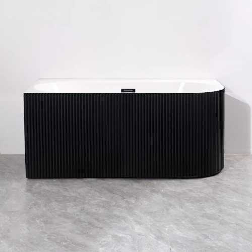 Акриловая ванна Azario Lago Blanco Black 170х75 L AZ-6724-1CLB 17075 цвет Черный матовый Белый глянец