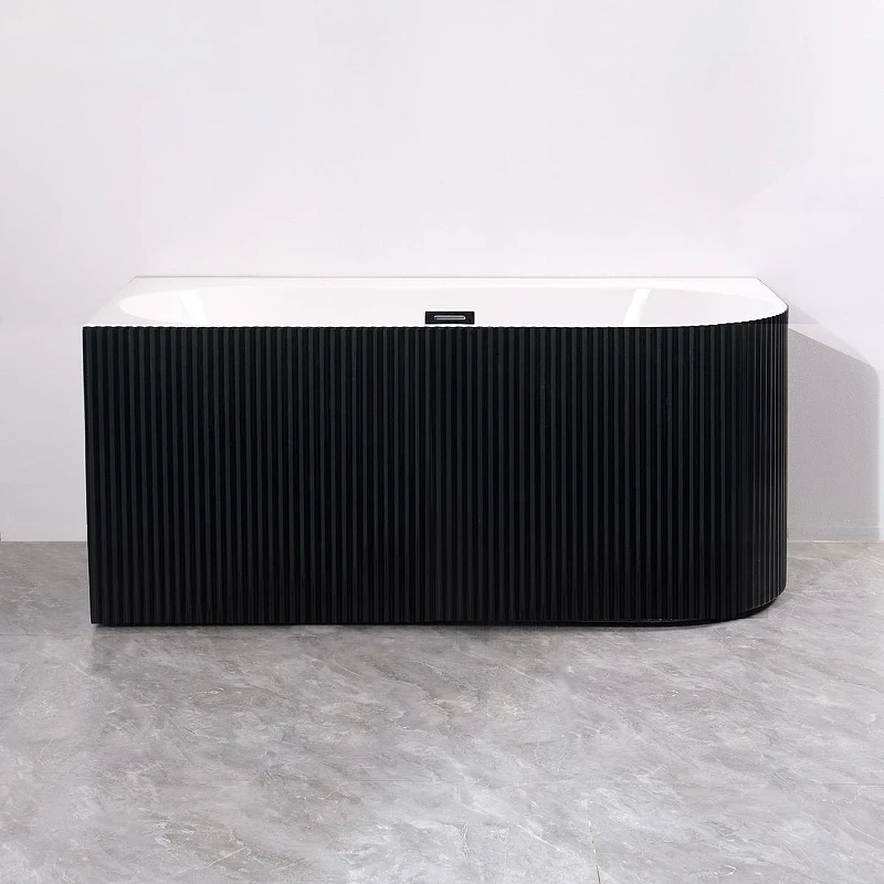 Акриловая ванна Azario Lago Blanco Black 170х75 L AZ-6724-1CLB 17075 цвет Черный матовый Белый глянец