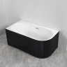 Акриловая ванна Azario Lago Blanco Black 170х75 L AZ-6724-1CLB 17075 цвет Черный матовый Белый глянец