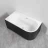 Акриловая ванна Azario Lago Blanco Black 170х75 L AZ-6724-1CLB 17075 цвет Черный матовый Белый глянец