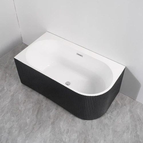 Акриловая ванна Azario Lago Blanco Black 170х75 L AZ-6724-1CLB 17075 цвет Черный матовый Белый глянец