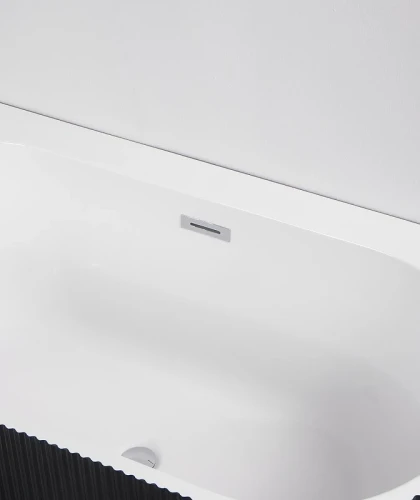 Акриловая ванна Azario Lago Blanco Black 170х75 L AZ-6724-1CLB 17075 цвет Черный матовый Белый глянец