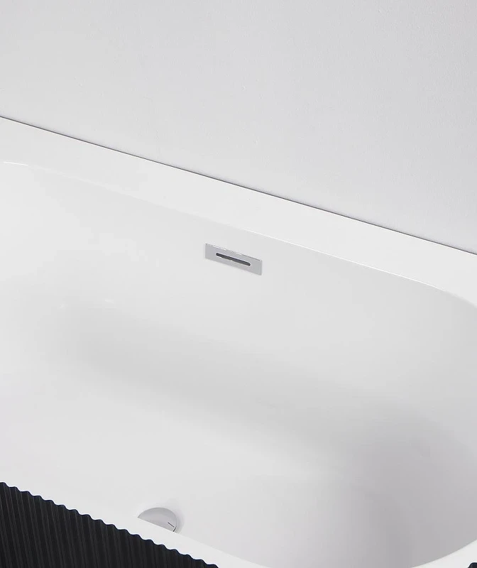 Акриловая ванна Azario Lago Blanco Black 170х75 L AZ-6724-1CLB 17075 цвет Черный матовый Белый глянец