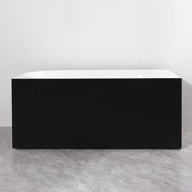 Акриловая ванна Azario Lago Blanco Black 170х75 L AZ-6724-1CLB 17075 цвет Черный матовый Белый глянец
