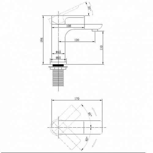 Смеситель для раковины Abber Weiss Insel AF8010FW Белый матовый