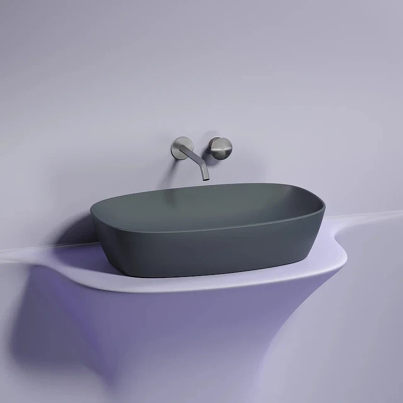 Раковина-чаша Ceramicanova Element 60 CN6049MDH Темный антрацит матовый фарфор накладная