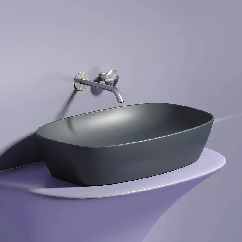 Раковина-чаша Ceramicanova Element 60 CN6049MDH Темный антрацит матовый фарфор накладная