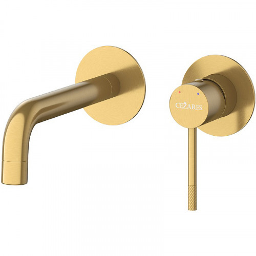 Смеситель для раковины Cezares Relax RELAX-BLI2-1-BORO-W0 Брашированное золото