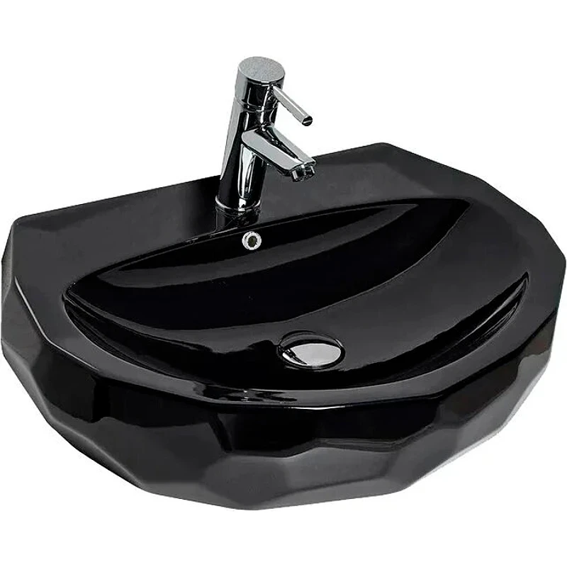 Раковина beWash Bekinger 60 87601106 Черный глянец фарфор накладная