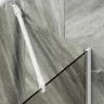 Шторка на ванну Maybah Glass MGV-151-1у 740x1400 в узком профиле Белый стекло бронзовое