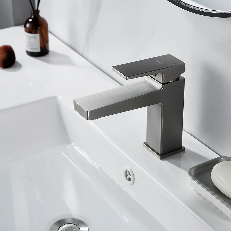Смеситель для раковины Rose R2801T цвет Оружейная сталь