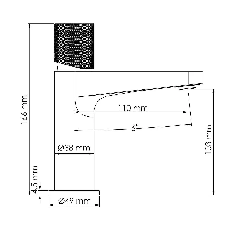 Смеситель для раковины WasserKRAFT Schunter 8203 Золото матовое латунь