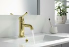 Смеситель для раковины Aquatek Классик AQ1510PG Полированное золото латунь