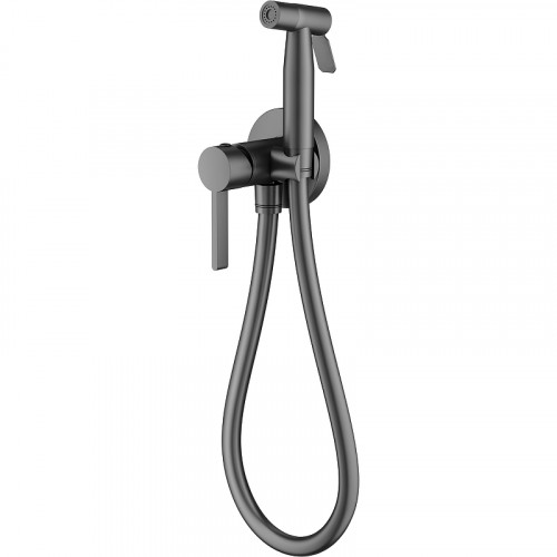 Гигиенический душ со смесителем Splenka S221.52.09 Графит матовый нержавеющая сталь встраиваемый