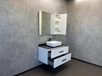 Тумба с раковиной Comforty Амстердам 95 00-00005494 подвесная Белый глянец МДФ / ЛДСП