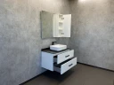 Тумба с раковиной Comforty Амстердам 95 00-00005494 подвесная Белый глянец МДФ / ЛДСП
