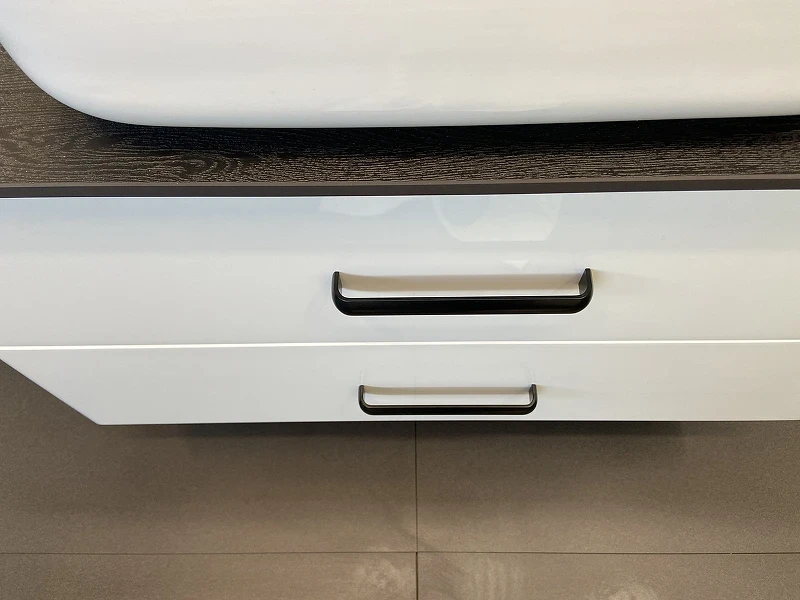 Тумба с раковиной Comforty Амстердам 95 00-00005494 подвесная Белый глянец МДФ / ЛДСП