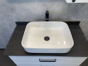 Тумба с раковиной Comforty Амстердам 95 00-00005494 подвесная Белый глянец МДФ / ЛДСП