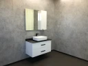 Тумба с раковиной Comforty Амстердам 95 00-00005494 подвесная Белый глянец МДФ / ЛДСП
